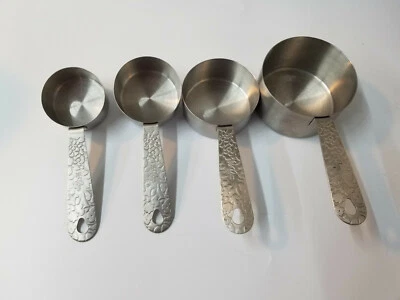 Pioneer Woman Country Kitchen 4Pc Stainless Steel Measuring Cups Floral Handles - Image 1 of 4