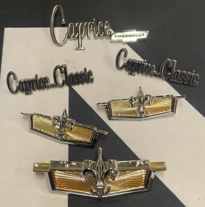 1975 Chevy Caprice Emblem Set 6pc Chrome Donk,Slab, Lowrider - Picture 1 of 3