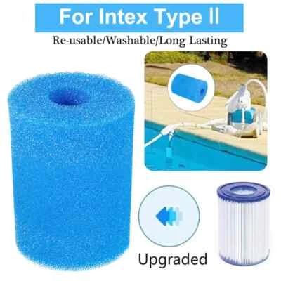 Reusable/Washable For Intex Type || Swimming Pool Filter Foam Cartridge-Blue - Image 1 of 4
