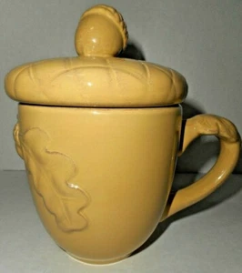 Mesa Home Products hellbraun geprägtes Eichelmuster Latte Teebecher mit passendem Deckel 6 Zoll - Bild 1 von 12
