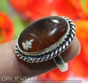 Moss Agate Gemstone Ring 925 Sterling Silver Overlay Us Size 7.5" U251-C42