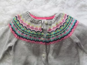 Carter's Infant Girls Suéter Gris con estampado de cuello nórdico, 3 meses, NWT - Imagen 1 de 4