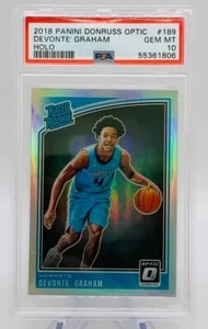 2018 Donruss Optic Devonte' Graham Rookie Holo #189 PSA 10 Hornets - Picture 1 of 2