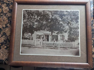ridgway pa wall art wood frame glass picture house kennedy coulter photo 1950s ? - Picture 1 of 4