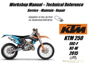 KTM 250XC-W 250 XC-W Service Reparatur Werkstatthandbuch USB 2015 - Bild 1 von 7