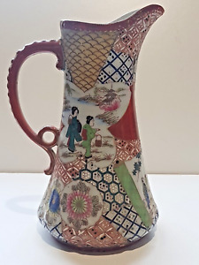 Art Deco 'Geisha Girl' Porcelain Water Jug Japan Circa 1940's 24.5cm