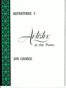 Jon George REPERTOIRE 3 ARTISTRY AT THE PIANO Solo SONGBOOK Sheet Music 1979 - Picture 1 of 8