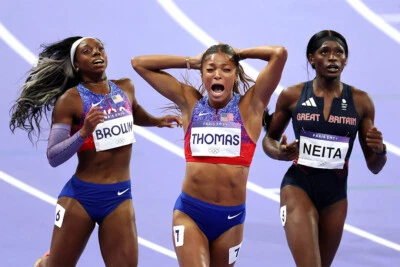 Gabrielle Thomas 200m Atleta Campeones 2024 Juegos de Verano Fans - PÓSTER 20"x30" Foto 1 de 3