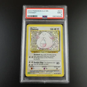 PSA 9 Chansey 015/034 Classic Collection English Holo Graded Pokemon Card - Picture 1 of 3