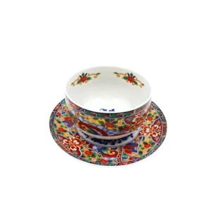 Imari Edo Japanese 5" Porcelain Multicolored Bowl, 7.5" Plate Set - Picture 1 of 3
