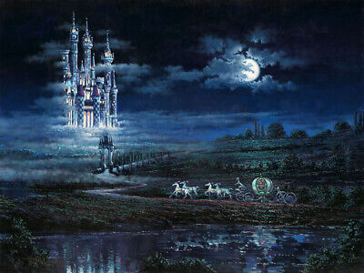 Cinderella Walt Disney Fine Art Rodel Gonzalez Signed Lt Ed 195 Moonlit Castle • 595€