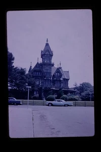Kodachrome 35mm Color Slide Victorian Mansion with Classic Cars 1950s USA - Picture 1 of 1
