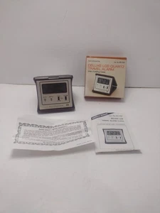 Micronta Deluxe LCD Quartz Travel Alarm with Folding Case 63-707 With Box *READ* - Picture 1 of 17