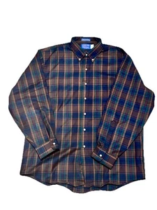 Sir Pendleton 100% Virgin Wool Men’s Bottom Shirt Multicolor Green Red Brown - Picture 1 of 5