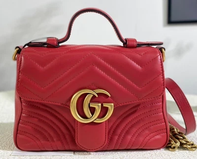 GUCCI Handbag Shoulder Crossbody bag Woman Marmont Red - Image 1 of 4