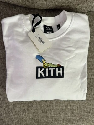 Kith x Los Simpson Marge Logo de Caja Cuello Redondo Blanco TALLA XL Nuevo Foto 1 de 4