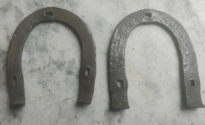 2 Antique Cast Iron Carousel Horse, Horseshoes - Picture 1 of 5