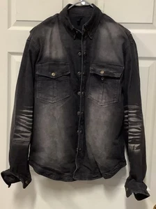 Chaqueta de jinete Milwaukee Performance para hombre elástica forrada denim negra - Imagen 1 de 5