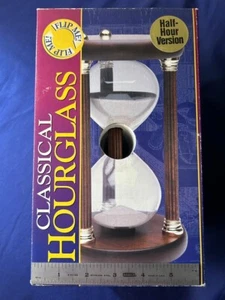 Vintage große 9,5 Zoll 1/2 Stunde 30 Minuten Sanduhr Sanduhr Holzrahmen KOCH - Bild 1 von 19