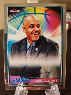 2021 Topps Finest Dell Curry Auto #FA-DCR Autograph Charlotte Hornets - Image 1 of 2