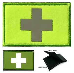 Hi-Vis Reflective Medic Patch official VELCRO® Badge EMT A&E First Aid Paramedic - Picture 1 of 4