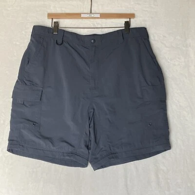Shorts cargo masculino Reel Legends XL cinza escuro caminhada pesca desempenho atlético - Imagem 1 de 4