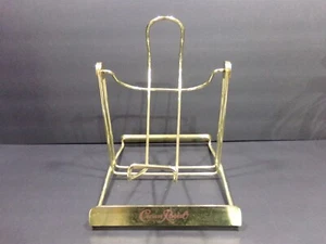 Portabotellas Crown Royal de latón vintage soporte inclinable y vertido dispensador oscilante - Imagen 1 de 8