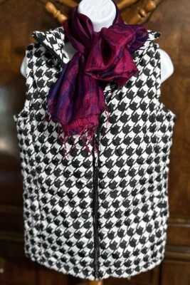 Cute Jason Maxwell Outerwear Collection Black Cats Puffy Vest Size XS Kitty Cats - Image 1 of 4