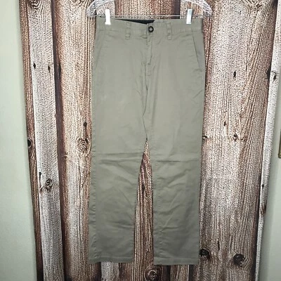 Volcom True To This Beige Chino Pants Boys Youth Size 27/14 Years Straight Leg - Image 1 of 4