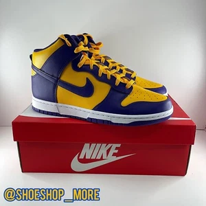✅ BNIB Nike Retro High Dunks Purple Lakers UK 10.5 US 11.5 EU 45.5 DD1399-500 📦 - Picture 1 of 6