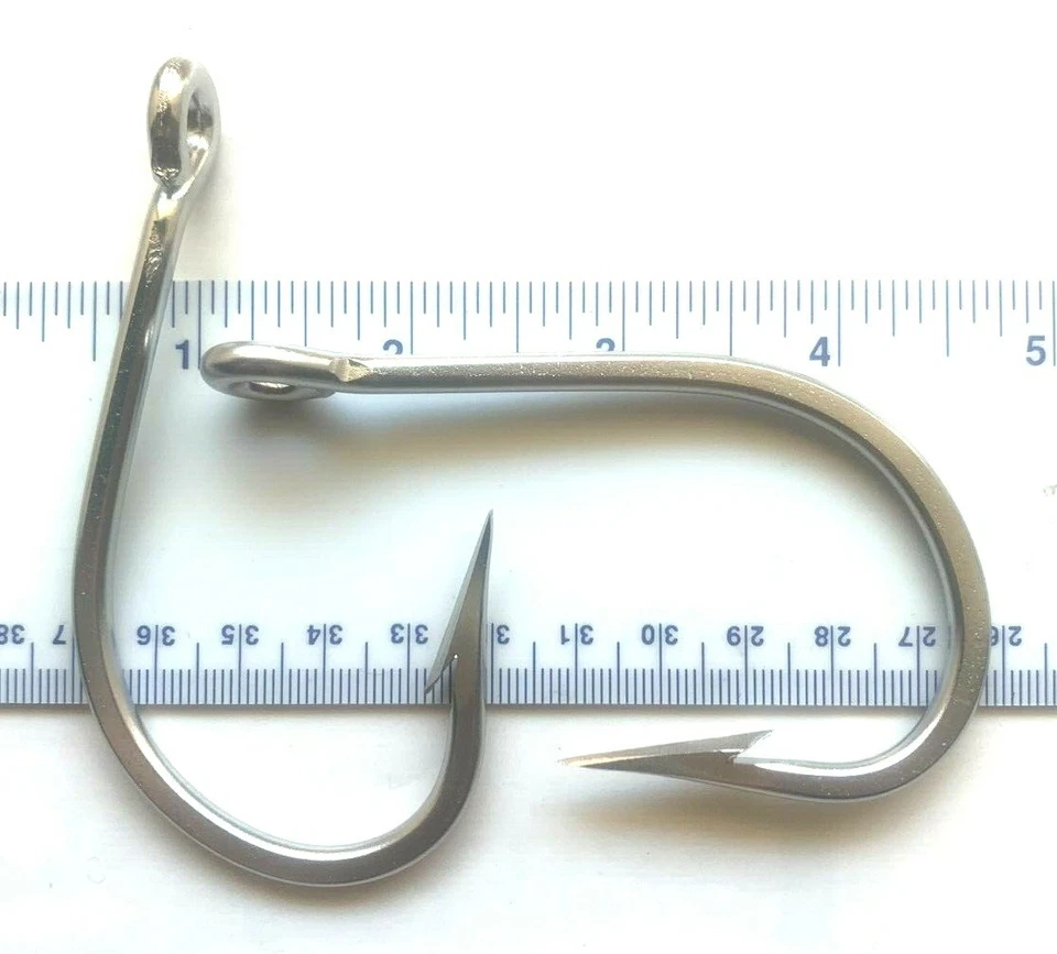 Ganchos de pesca de juego grande estilo demonio marino 200 GT acero inoxidable 7731A - tamaño 11/0  Foto 1 de 1