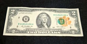 2013  Clemson's Fans Tiger Paw Stamped $2 Two Dollar Bill Circulated But Nice  - Foto 1 di 4