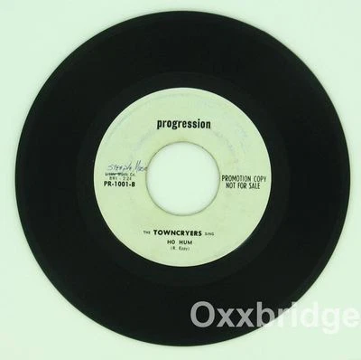 THE TOWN CRIERS Rock Garage Band Folk Group Rare PROMO Ho Hum/This Road PYSCH - Image 1 of 2