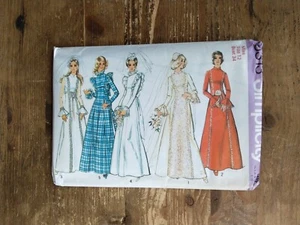 5313 Ruffle Trim Wedding Dress Size 12 Used Vintage Simplicity Sewing Pattern - Picture 1 of 2