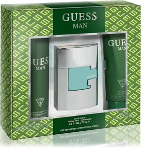 GUESS 3 PC GIFT SET MEN - 2.5OZ EDT + 6.7OZ SHOWERGEL + 6.0OZ DEO BODY SPRAY - Picture 1 of 1