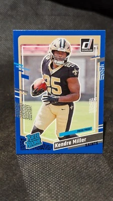 2023 Panini Donruss Rated Rookie Kendre Miller Blue Press Proof Saints #375 - Image 1 of 2