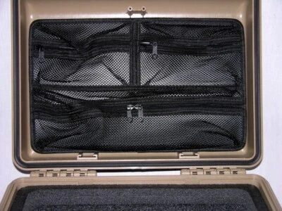 New Desert Tan Armourcase 1450 case with cubed foam + Lid Organizer + nameplate - Image 1 of 4