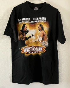 WWE Authentic WRESTLEMANIA XXVI T-Shirt (size M) Undertaker Shawn Michaels (NEW) - Picture 1 of 6