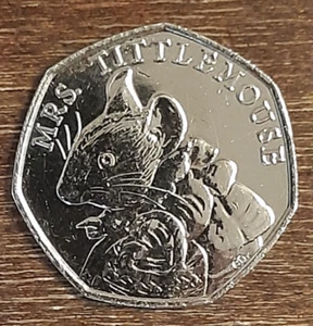 2018 Mrs Tittlemouse 50p Beatrix Potter 50 pence coin superb circ condition 1 - Picture 1 of 2