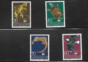 Estampillas de Liechtenstein Scott 583 - 586 MNH F VF Fondo Mundial para la Naturaleza - Imagen 1 de 2