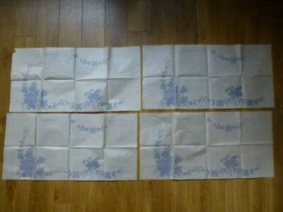 VTG LOT 4 CROSS STITCH FLORAL CORNERS+BORDERS IRON-ON EMBROIDERY TRANSFERS - Image 1 of 4