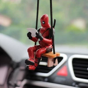 Swing Deadpool Car Interior Decoration Rearview Mirror Pendant Car Accessories - Picture 1 of 15
