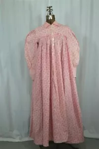 antikes original 19.Jh. Kleid Damen rosa Kaliko Wickelstil gerafft an der Passe - Bild 1 von 12
