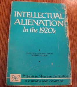 Intellectual Alienation In the 1920's By Milton Plesur 1970 Trade Paperback - Picture 1 of 4