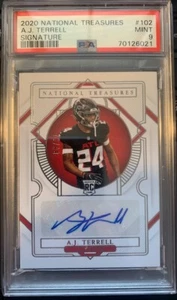 A.J. TERRELL 2020 NATIONAL TREASURES AUTOGRAPH AUTO RC /99 PSA 9 POP 2 FALCONS - Picture 1 of 1
