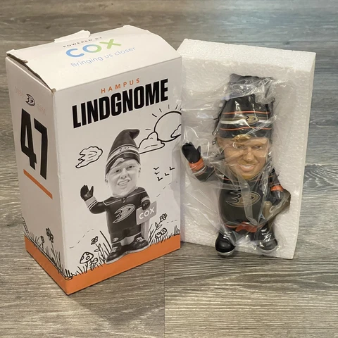 NHL Anaheim Ducks LINDGNOME Hampus Lindholm Gnome 7" Tall Hockey New Cover