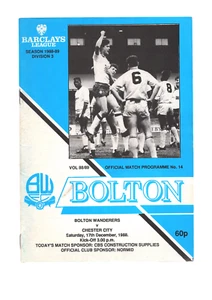 Bolton Wanderers v Chester City 1988-1989 Division Three 17/12/1988 - Picture 1 of 2