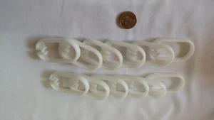 12 Vintage white clasp Shower curtain rings - Picture 1 of 1