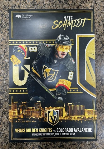 Vegas Golden Knights Pre-Season Game 2 3rd Season Nate Schmidt Poster 9/25/19 Cover