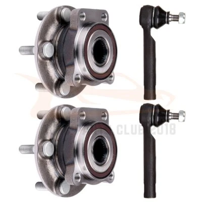 Front Wheel Hub & Bearing + Tie Rods For 2005 2006 - 2014 Subaru Legacy Outback Foto 1 de 4